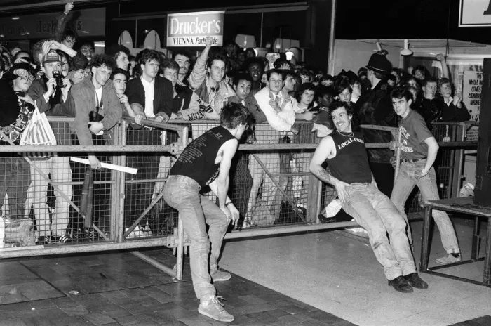 Framed Print : Thousands of young pop fans gather at the Bull Ring Shopping Centre for pop singer