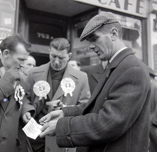 Ticket touts outside White Hart Lane Tottenham selling tickets for the FA Cup semi final