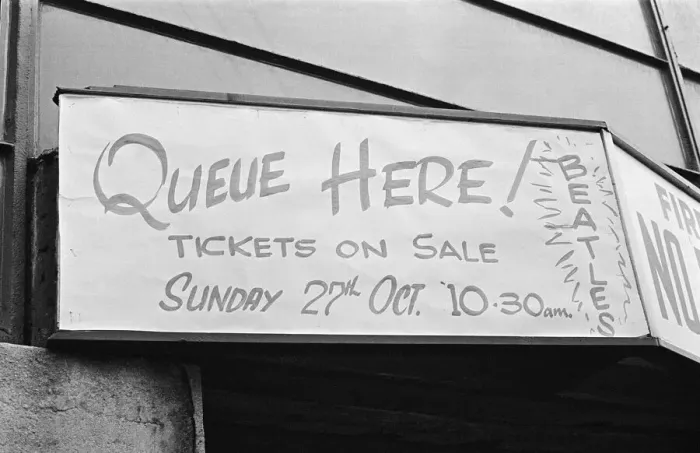 Framed Print : Tickets on sale for the Beatles concert in Newcastle Upon Tyne. 21st November 1963 Framed Print : Tickets on sale for the Beatles concert in Newcastle Upon Tyne. 21st November 1963