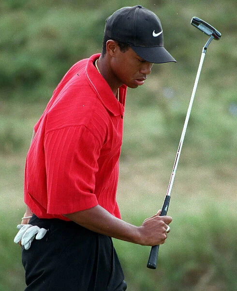 Tiger Woods at the Open Golf Championship Troon July 1997