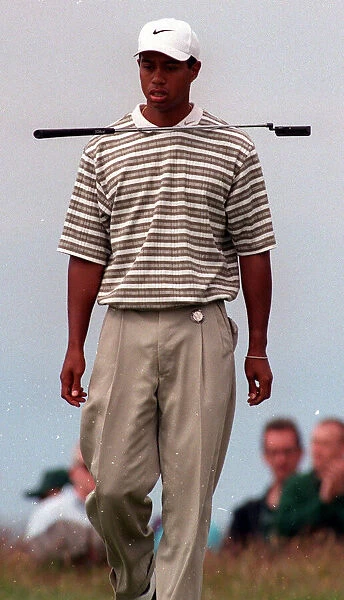 Tiger Woods at the Open Golf Championship Troon July 1997