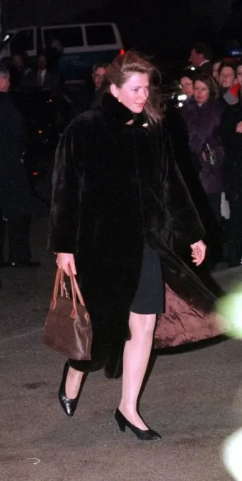 Framed Print : Tiggy Legge Bourke arrives in Vancouver Canada March 1998 during the visit by