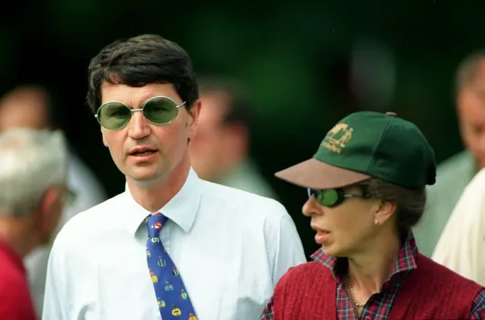 Framed Print : Tim Lawrence August 98 With his wife Princess Anne at horse trials at their