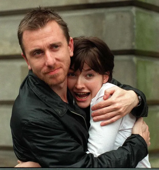 Framed Print : Tim Roth and Kelly MacDonald August 1998 at Edinburgh Film Festival