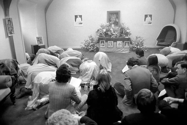 Time for prayers in the temple. March 1970 70-02272-005