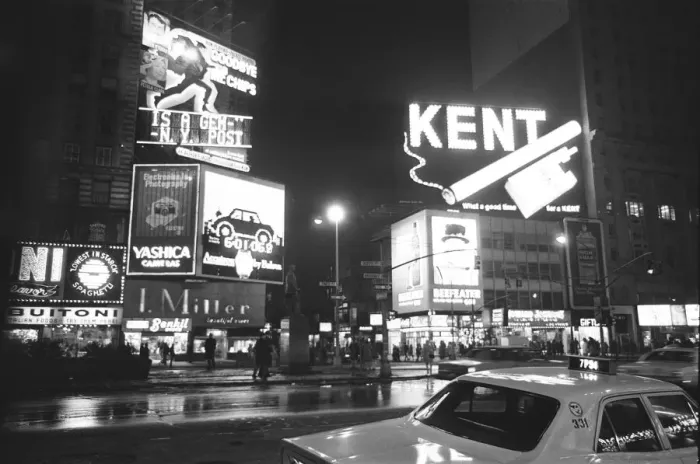 Framed Print : Times Square and Duffy Street New York 25th January 1970
