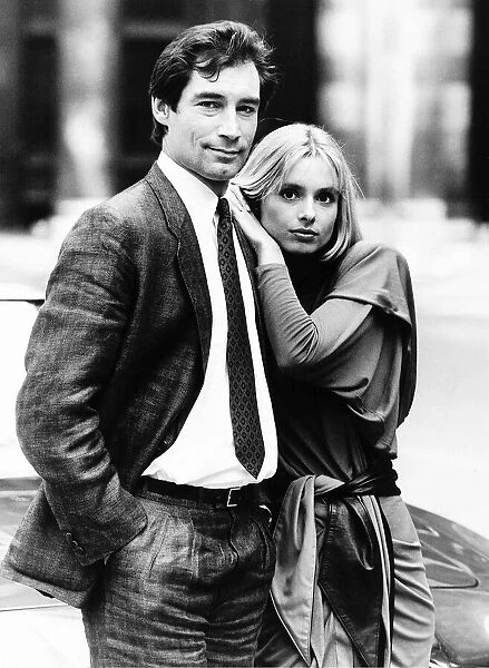 Timothy Dalton actor on location in Vienna as OO7 with Maryam D Abo October