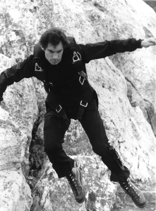 Framed Print : Timothy Dalton as James Bond 007 seen here on location in Gibraltar during the filming of Framed Print : Timothy Dalton as James Bond 007 seen here on location in Gibraltar during the filming of