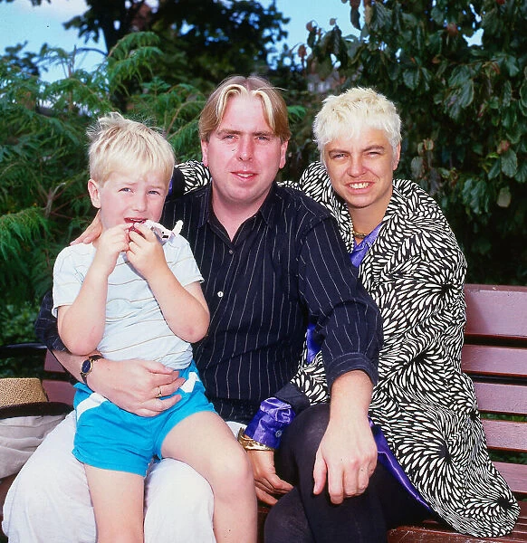 Timothy Spall actor with his wife Shane and son Rafe Circa 1986