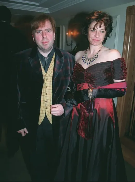 Framed Print : Timothy Spall and companion at the February 1998 Evening Standard British Film