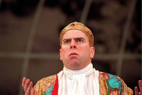 TIMOTHY SPALL IN A SCENE FROM THE PLAY - LE BOURGEOIS GENTILHOMME - MAY 1992