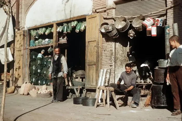 Framed Print : Tinsmith at work in Khoy village near Turkey Iran frontier North West Iran Framed Print : Tinsmith at work in Khoy village near Turkey Iran frontier North West Iran