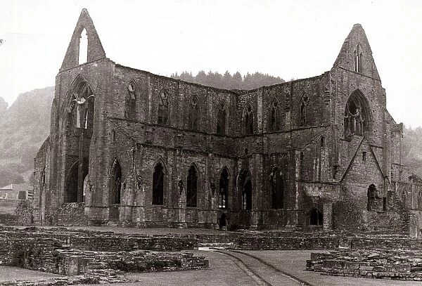 Tintern Abbey in Monmouthshire, Wales - Old Ruins Exterior of Building