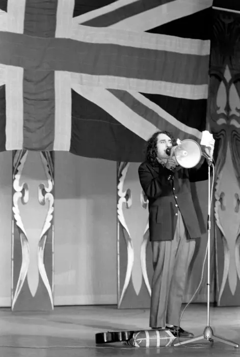 Framed Print : Tiny Tim is to take part in tonights charity Save Rave pop show at the London Palladium