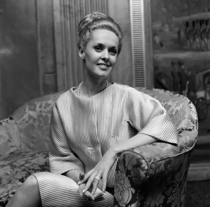 Framed Print : Tippi Hedren at a press reception at the Dorchester Hotel for he rnew film Framed Print : Tippi Hedren at a press reception at the Dorchester Hotel for he rnew film