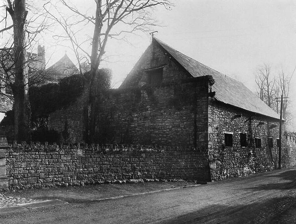 Tithe Barn, Brecon, a market town and community in Powys, Mid Wales, Circa 1950