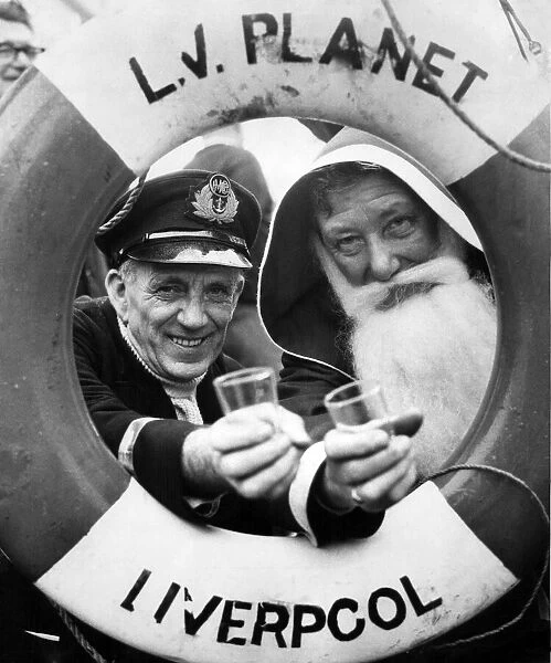 A toast at the Mersey Bar - Captain Nicholas Burns of the lightship Planet