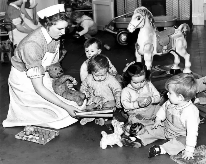 Framed Print : Toddlers at St. Aidans nursery, in Mariners Lane, Tynemouth Framed Print : Toddlers at St. Aidans nursery, in Mariners Lane, Tynemouth