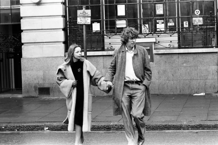 Framed Print : Tom Baker weds Lalla Ward at Chelsea Registry Office. 13th December 1980 Framed Print : Tom Baker weds Lalla Ward at Chelsea Registry Office. 13th December 1980