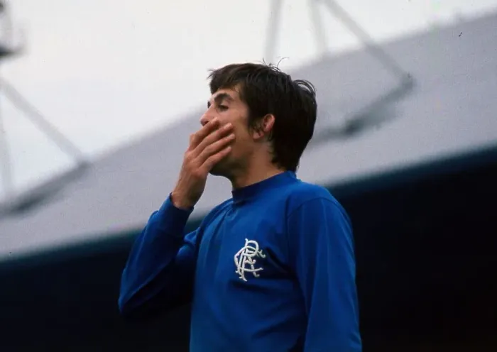 Framed Print : Tom Forsyth of Rangers during his sides match against rivals Celtic in the Old Firm