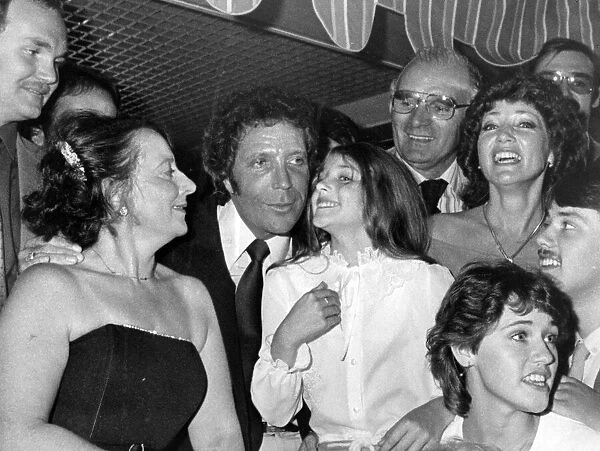 Tom Jones at the Celtic Manor Hotel, Newport, where he held a party for all his cousins
