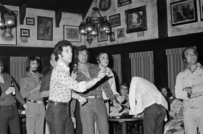 Framed Print : Tom Jones and Engelbert Humperdinck meet in a British style pub in Sacramento, California Framed Print : Tom Jones and Engelbert Humperdinck meet in a British style pub in Sacramento, California