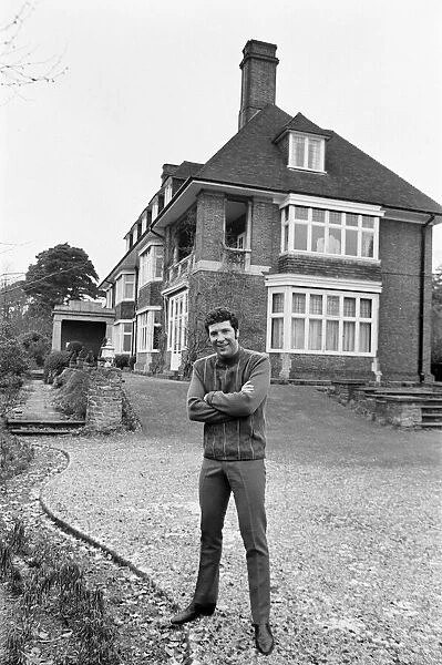 Tom Jones, at his new 65000 pound home in Weybridge, Surrey, 29th December 1968