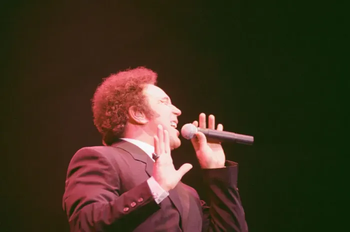 Framed Print : Tom Jones, (singer from Wales) performs at The Cardiff International Arena (The CIA