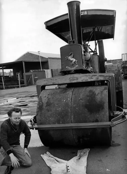 Framed Print : Tom Weatherell with his vintage 10-ton steam roller Resolution on 26th March 1978 Framed Print : Tom Weatherell with his vintage 10-ton steam roller Resolution on 26th March 1978