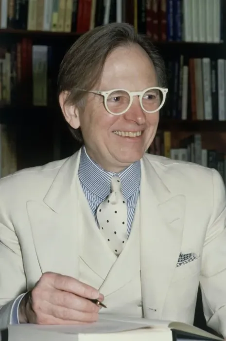 Framed Print : Tom Wolfe american author and journalist pictured during book signing for his first novel Framed Print : Tom Wolfe american author and journalist pictured during book signing for his first novel