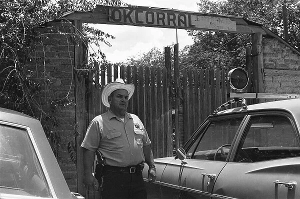 Tombstone Sheriff Jimmy Judd seen here at the O. K. Corral the site of the famous gunfight