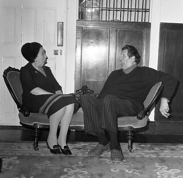 Tommy Cooper and wife Gwen, pictured together at home, February 1979