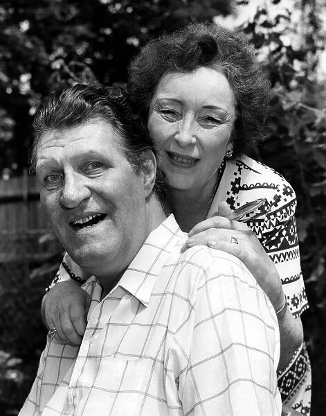 Tommy Cooper and wife Gwen, pictured together at home, July 1983
