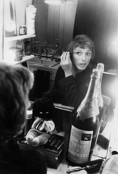 Tommy Steele making up in his theatre dressing room before his performance in The Tommy