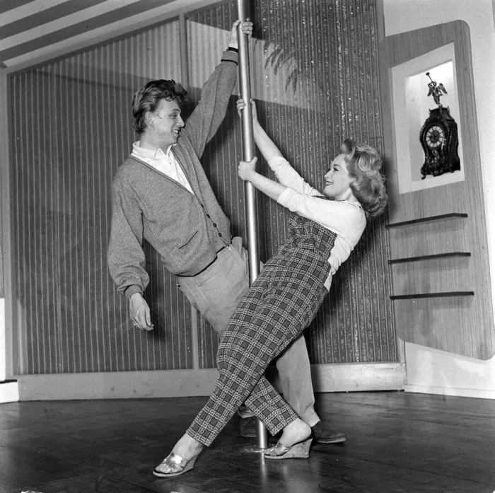 Framed Print : Tommy Steele and Marion Ryan rehearsing a dance routine for the film IT Framed Print : Tommy Steele and Marion Ryan rehearsing a dance routine for the film IT