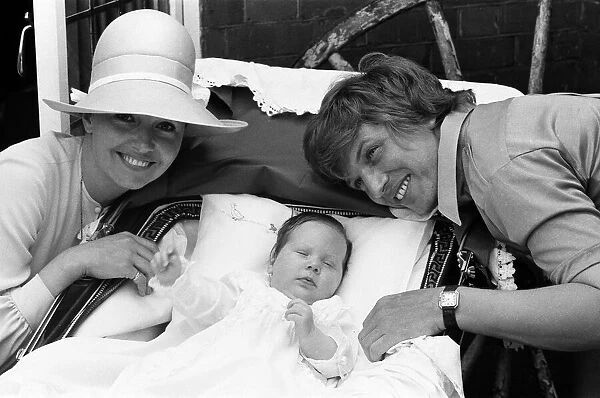 Tommy Steele and his wife Anne celebrate the christening of their daughter