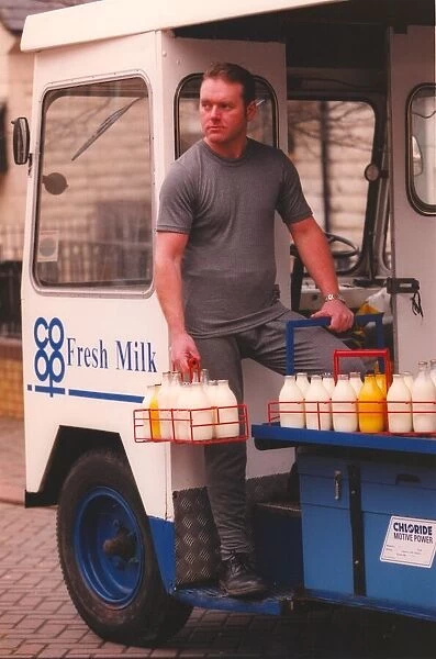 Tony Baldwin models what every fashionable but warm milkman will be wearing this winter