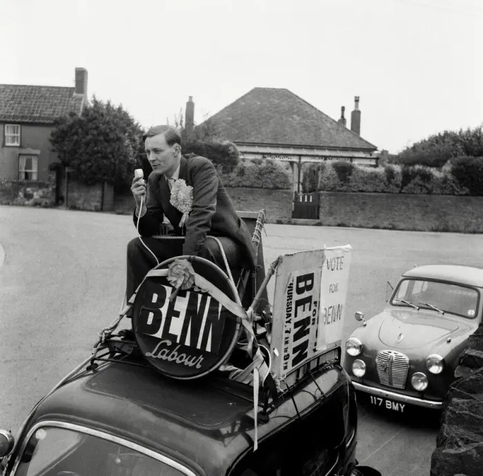 Framed Print : Tony Benn, Member of Parliament for Bristol South East, General Election Campaign 1955 Framed Print : Tony Benn, Member of Parliament for Bristol South East, General Election Campaign 1955
