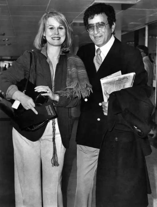 Framed Print : Tony Bennett and wife Sandra before leaving Heathrow today on Concorde. May 1978 Framed Print : Tony Bennett and wife Sandra before leaving Heathrow today on Concorde. May 1978