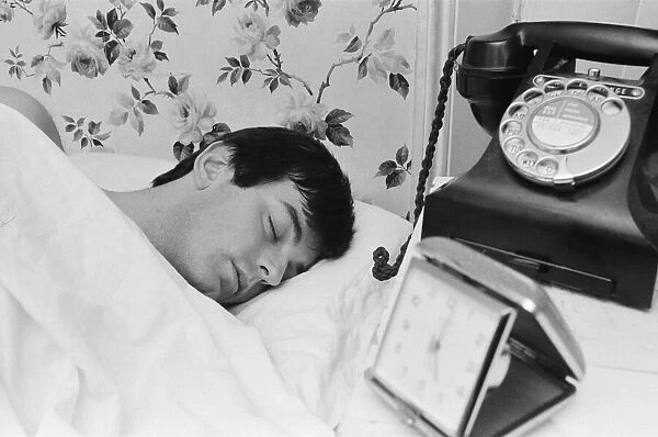 Tony Blackburn, the 22 year old Disc Jockey, in bed at his Knightsbridge flat