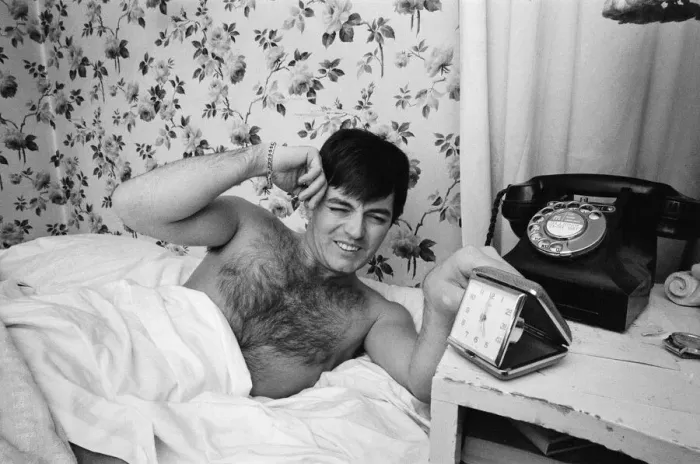 Framed Print : Tony Blackburn, the 22 year old Disc Jockey, in bed at his Knightsbridge flat Framed Print : Tony Blackburn, the 22 year old Disc Jockey, in bed at his Knightsbridge flat