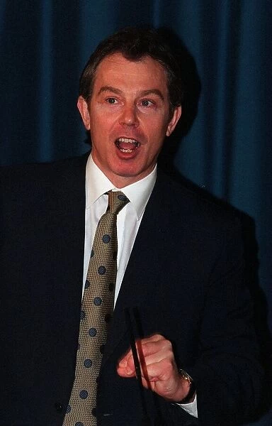 Tony Blair British Prime Minister March 1999, is photographed at the launch Excellence in