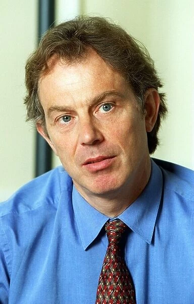 Tony Blair British Prime Minister at Number ten Downing Street during an interview with