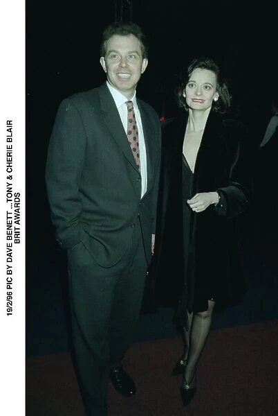 Tony Blair and Cherie Blair at the Brit Awards 1996 Tony Blair presented a special