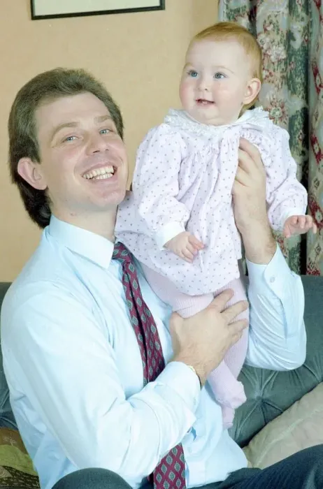 Framed Print : Tony Blair and family December 1988 Tony Blair future labour prime minister with Framed Print : Tony Blair and family December 1988 Tony Blair future labour prime minister with