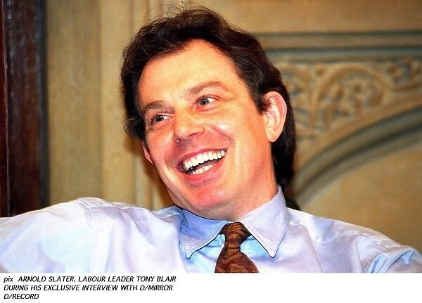 Tony Blair, Labour leader during his interview with Daily Mirror. January 1995