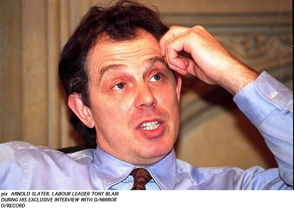 Tony Blair Labour leader during interview in February 1995