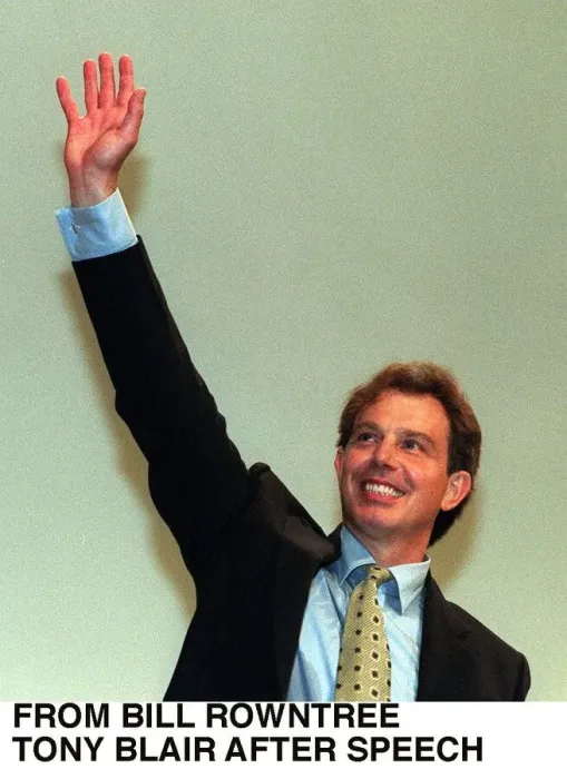 Framed Print : Tony Blair Labour leader MP after making his speech at the Labour Party Conference 1995 Framed Print : Tony Blair Labour leader MP after making his speech at the Labour Party Conference 1995