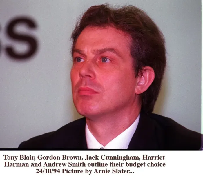 Framed Print : Tony Blair Labour leader at his press conference to announce Labours shadow Budget Framed Print : Tony Blair Labour leader at his press conference to announce Labours shadow Budget