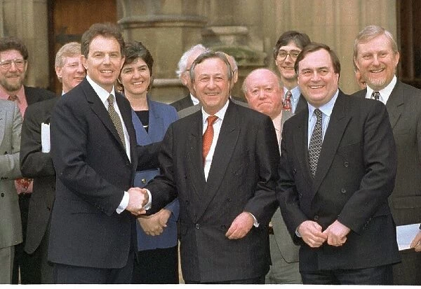 Tony Blair and other Labour MPs greeted Ben Chapman the New Labour MP when he arrived at